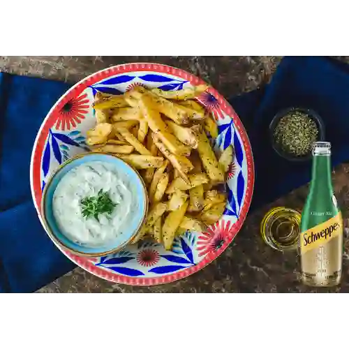 Combo Papas Griegas + Schweppes Ginger Ale 300ML
