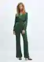 Enterizo Mono Slay-W Verde Talla S Mujer Mango