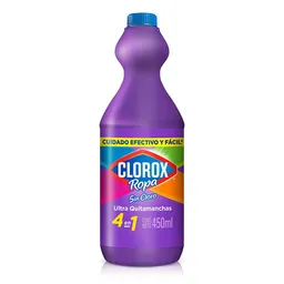 Quitamanchas Sin Cloro Clorox Ropa 4 en 1 de Color 450 mL