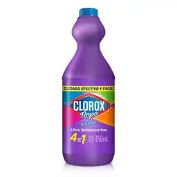 Quitamanchas Sin Cloro Clorox Ropa 4 en 1 de Color 450 mL