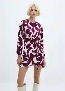 Vestido Murcia Burdeos Talla M Mujer Mango