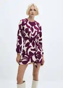 Vestido Murcia Burdeos Talla M Mujer Mango