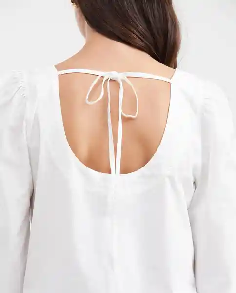 Camisa Embroidery Poplin Crudo Prístino Claro Talla S Chevignon