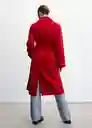 Abrigo Batin Rojo Talla 24 Mujer Mango