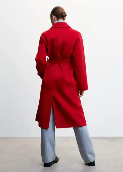 Abrigo Batin Rojo Talla 24 Mujer Mango