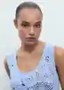 Top Garden Celeste Talla S Mujer Mango