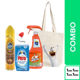Combo Pato Gel Brisa + Pledge Lustrador Naranja + Mr.Músculo Limón