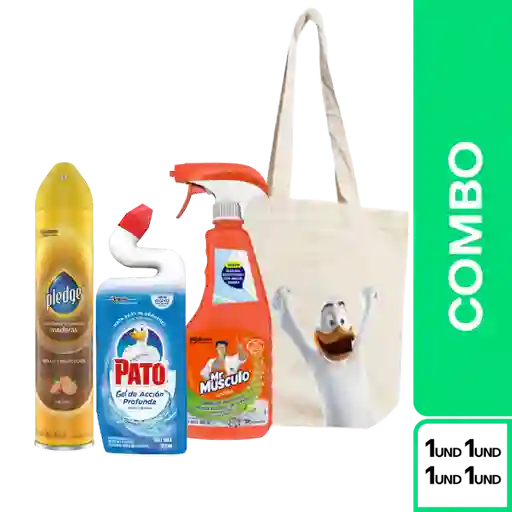 Combo Pato Gel Brisa + Pledge Lustrador Naranja + Mr.Músculo Limón