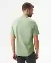 Camisa Dyed Twill Verde Yarumo Medio Talla M Chevignon