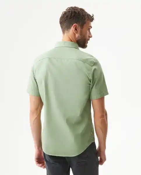 Camisa Dyed Twill Verde Yarumo Medio Talla M Chevignon