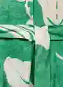 Vestido Flor Verde Talla M Mujer Mango