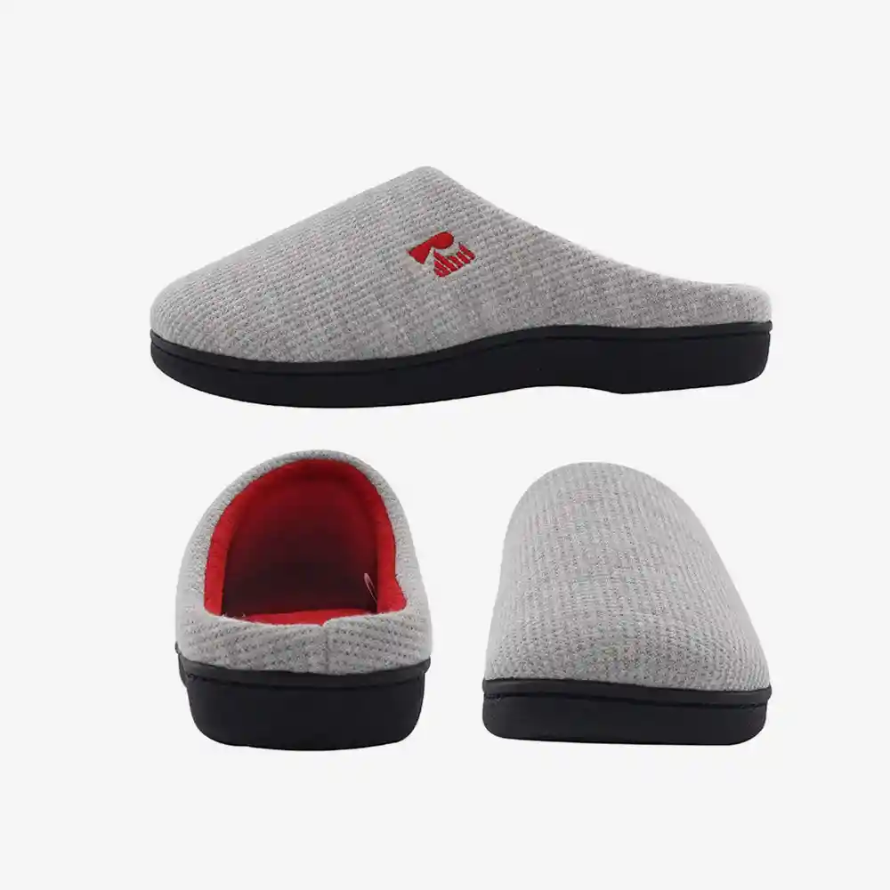 Inkanta Pantuflas Original Mujer Gris y Rojo S