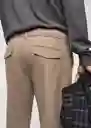 Pantalón Murlo Beige Talla 46 Hombre Mango