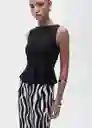 Top Coqui Negro Talla XS Mujer Mango