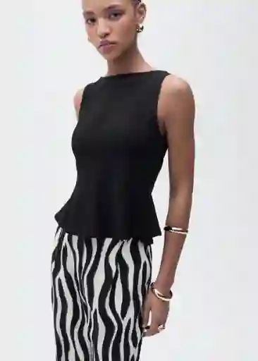 Top Coqui Negro Talla XS Mujer Mango