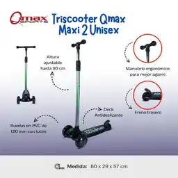 Qmax Patineta Tri Maxi Scooter 2 Unisex