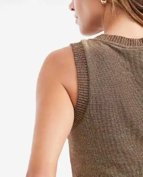 Camiseta Lurex Tank Top Café Arboleda Ultraoscuro M Chevignon