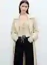 Abrigo Trench Taxi Piedra Talla XS Mujer Mango