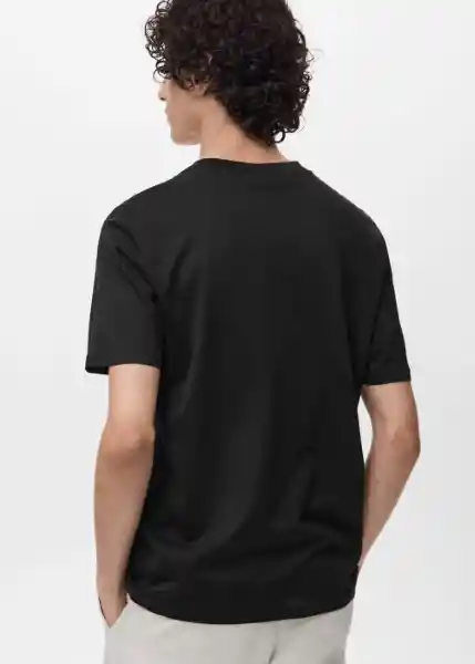 Camiseta Bellow Negro Talla XL Hombre Mango