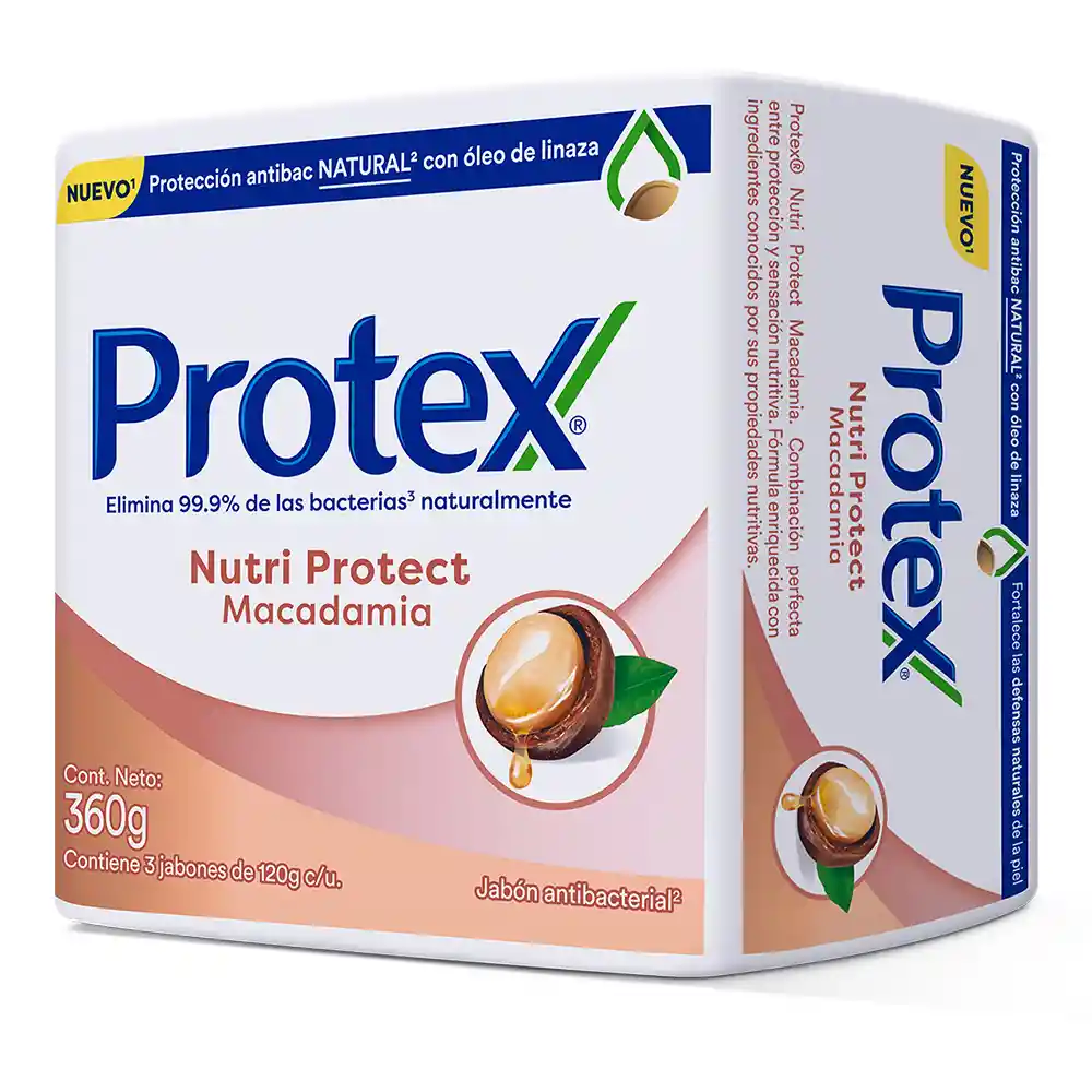 Protex Jabón en Barra Antibacterial Nutri Protect Macadamia