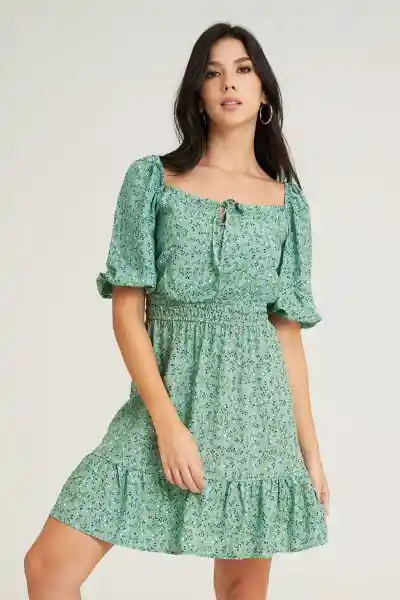 Vestido Florencia Color Verde Porcelana Talla XL Ragged