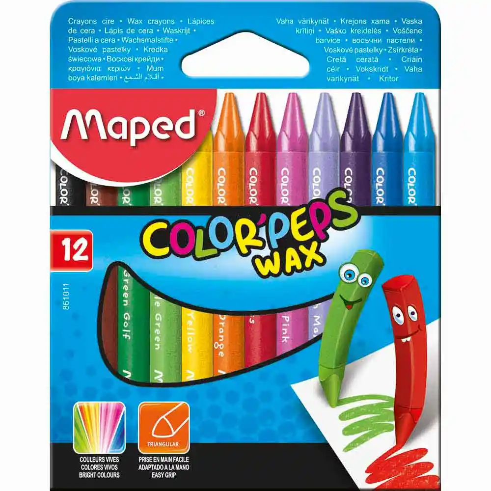 Wax Crayons Color Peps X12 Maped