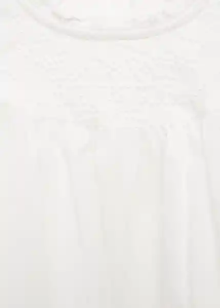 Blusa Roma Blanco Talla 70 Niñas Mango