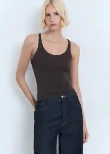 Top Chloe Antracita Talla S Mujer Mango