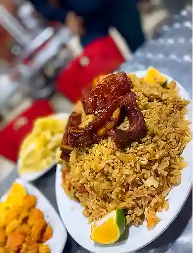 Arroces Mixto con Chuleta