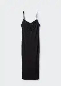 Vestido Lucia Negro Talla L Mujer Mango