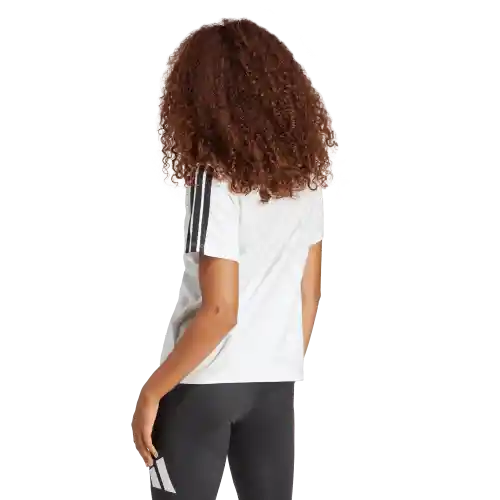 Adidas Camiseta W 3S Manga Corta Lifestyle de Mujer Blanco T M