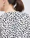 Camiseta Spotted V Neck Blouse Crudo Cannoli Claro T L Chevignon