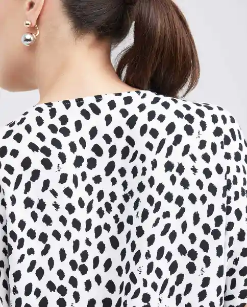 Camiseta Spotted V Neck Blouse Crudo Cannoli Claro T L Chevignon
