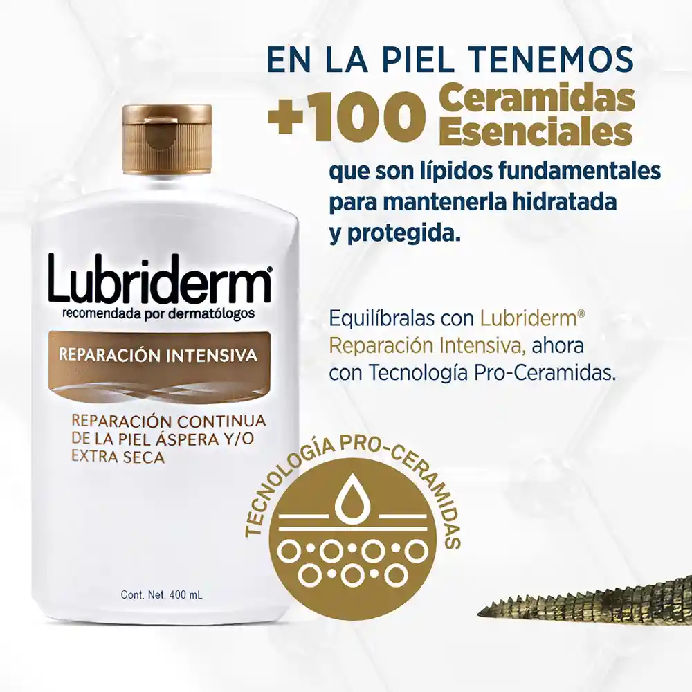 Crema Corporal LUBRIDERM Reparacion Intensiva 400 ML