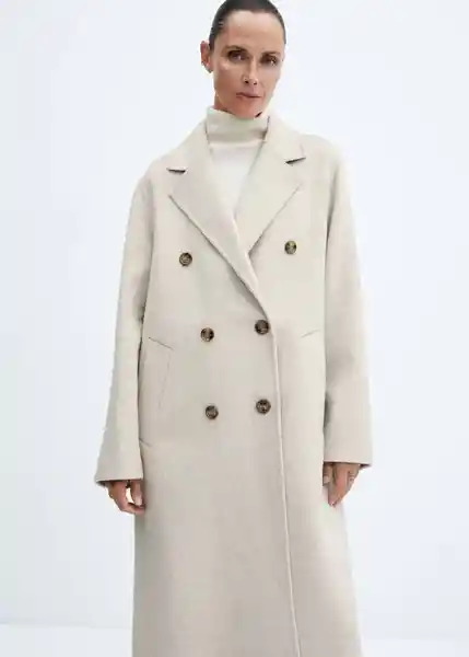 Abrigo Picarol Piedra Talla M Mujer Mango