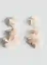Pendientes Jazmín Beige Talla 99 Mujer Mango