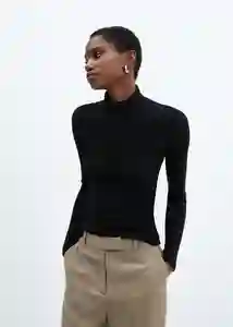 Camiseta Perseo Negro Talla S Mujer Mango