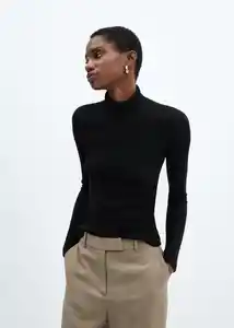 Camiseta Perseo Negro Talla S Mujer Mango