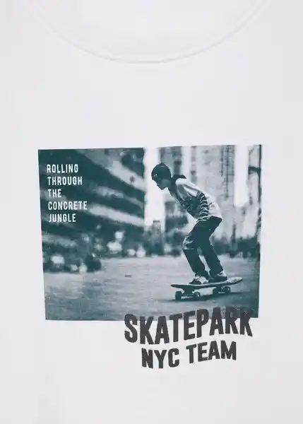 Camiseta Team Off White Talla 08 Niños Mango