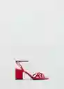 Sandalias Luna Rojo Talla 36 Mujer Mango