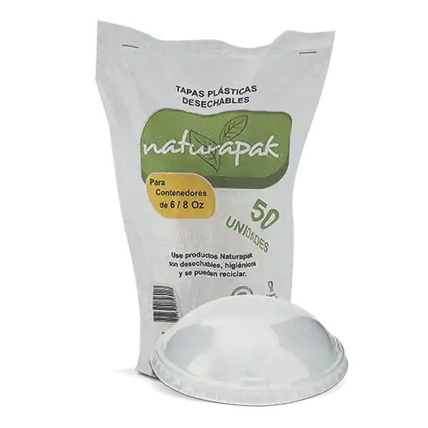 Naturapak Tapa Domo Para Contenedor Capacidad 8 Oz