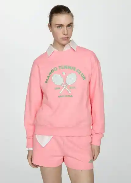 Sudadera Steffi Rosa Talla L Mujer Mango