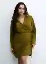 Vestido Vane Khaki Talla S Mujer Mango