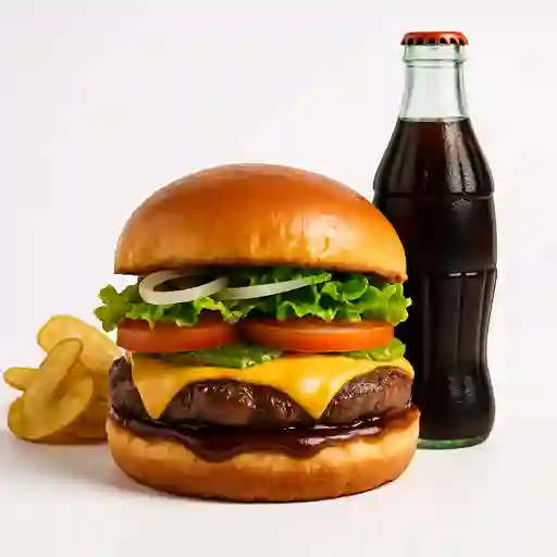 Combo Clásica de Res con Papas de la Casa + Coca - Cola