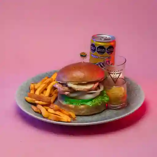 Hamburguesa de pollo en combo