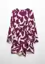 Vestido Murcia Burdeos Talla M Mujer Mango