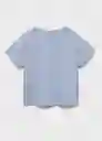 Camiseta Over Azul Talla 12 Niña Mango