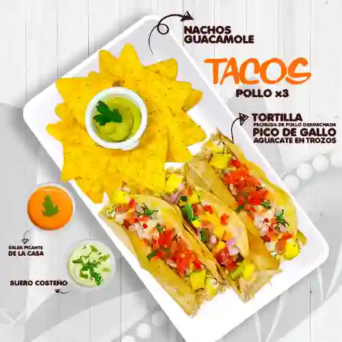 Tacos de Pollo X3