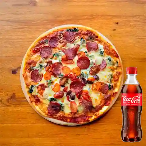 Pizza de Chorizo&Tomate Personal +Cocacola Org 400ml