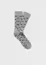 Calcetines Allover1 Gris Talla 42 Hombre Mango